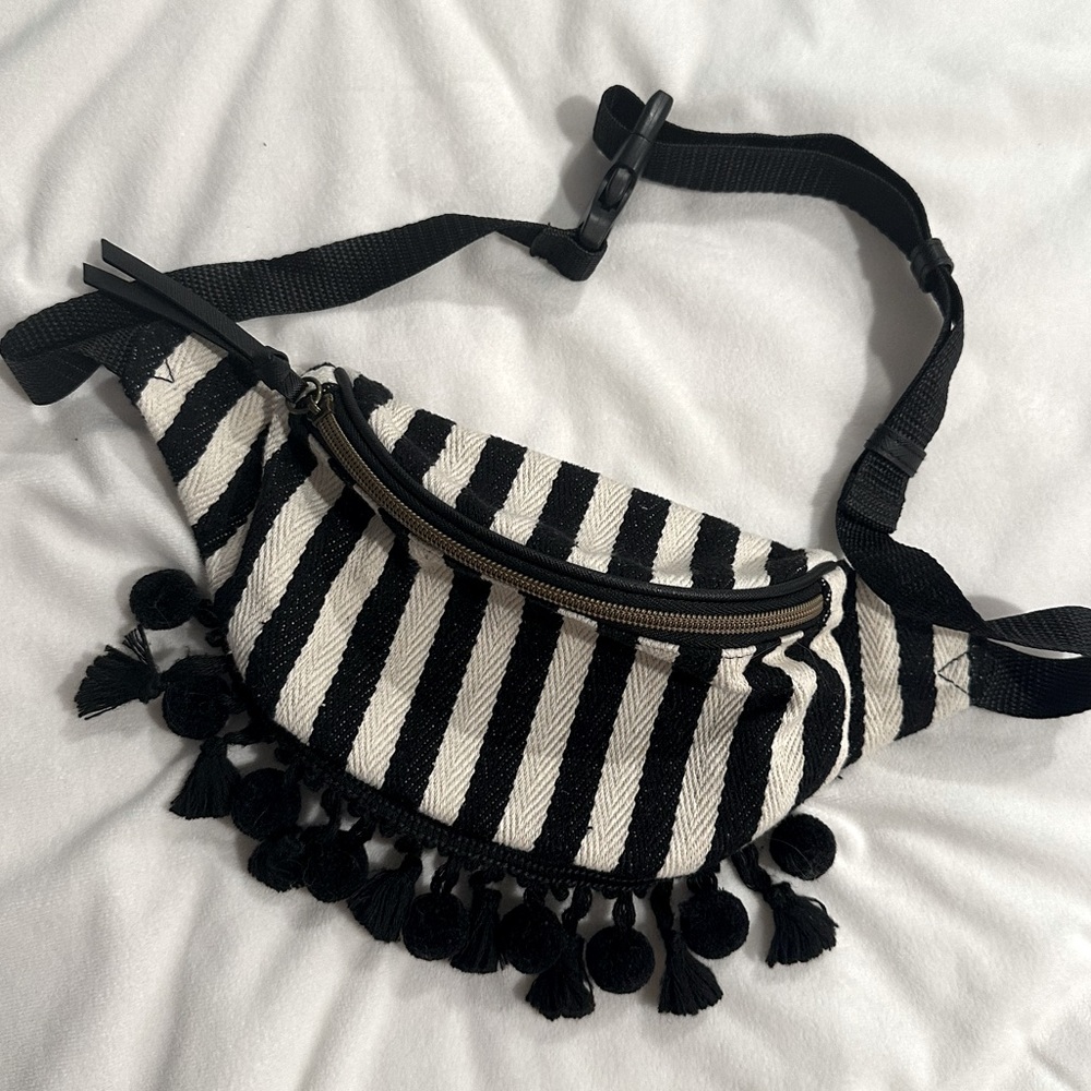 Striped Crossbody Purse Bag